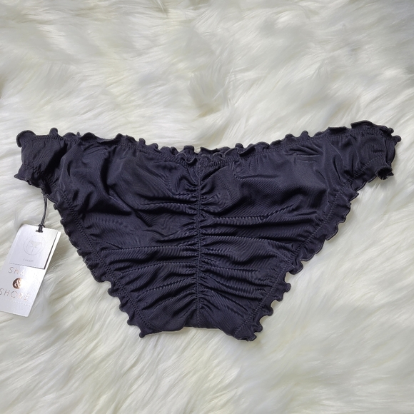 Black Ruffle Bikini Bottoms - Picture 2 of 2
